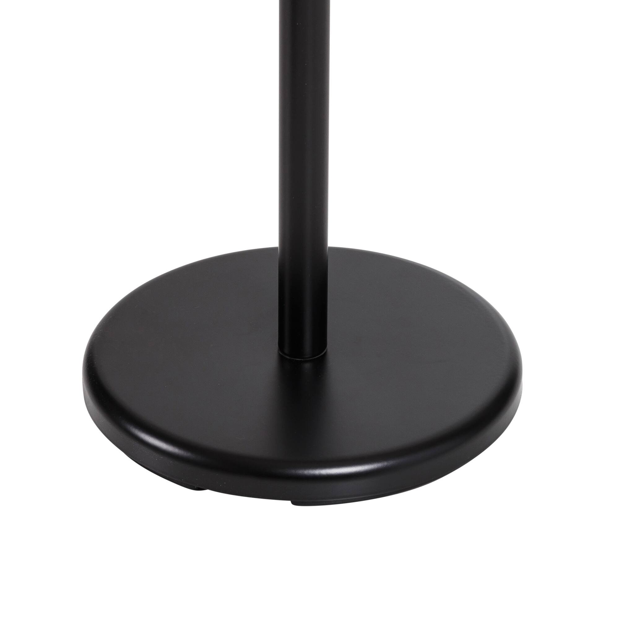 Honey Can Do Black & Natural Wood Modern Freestanding Coat Tree Stand